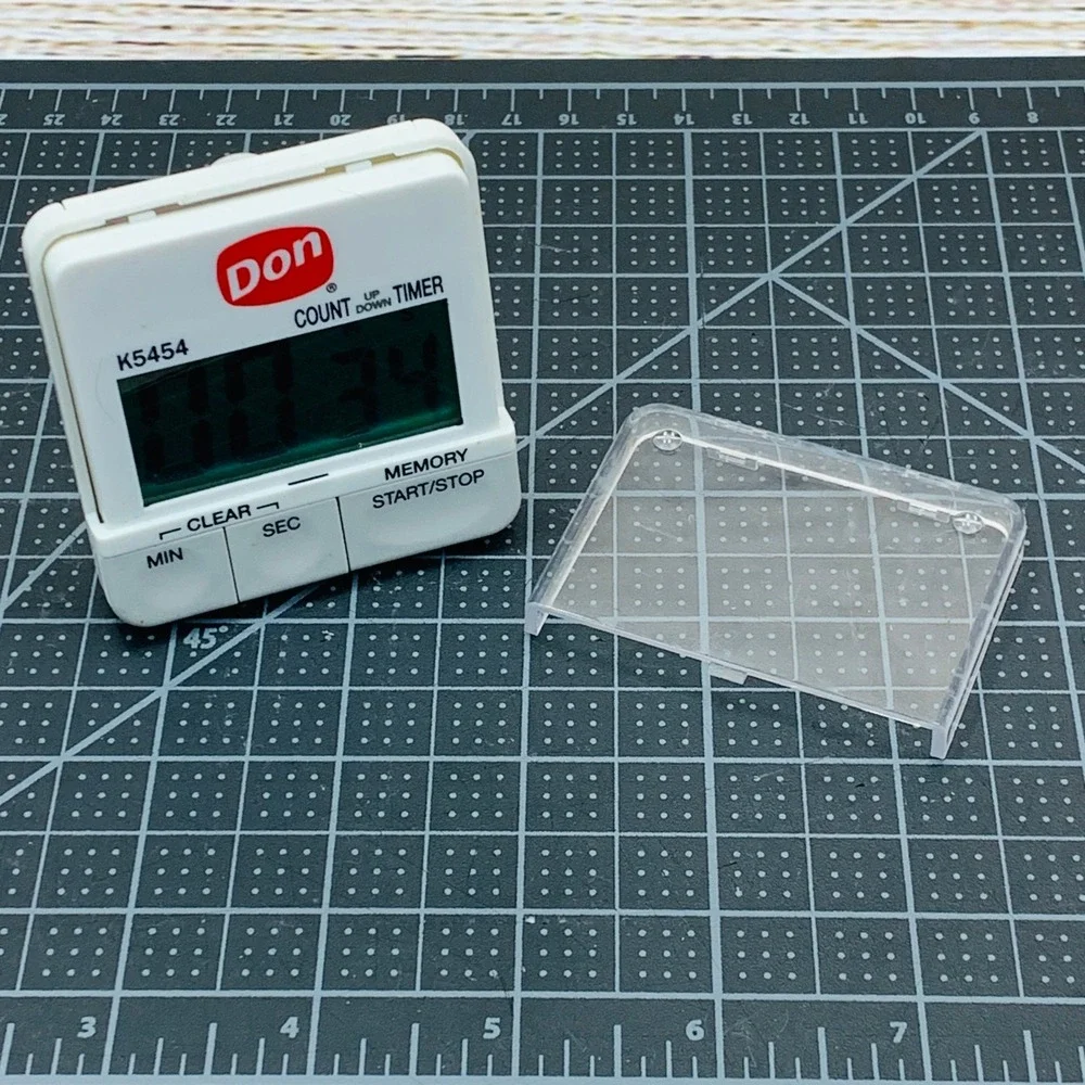 Edward Don Digital Kitchen Timer Count Up‎ Down Magnetic Clip Stand K5454 White